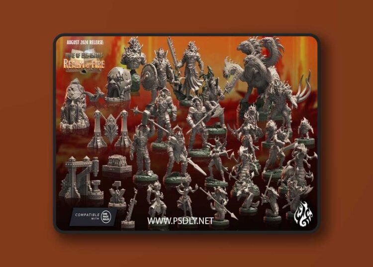 Crippled God Foundry – Tome of Elementals – Realm of Fire – 3D Print Model 1 Crippled God Foundry – Tome of Elementals – Realm of Fire – 3D Print Model