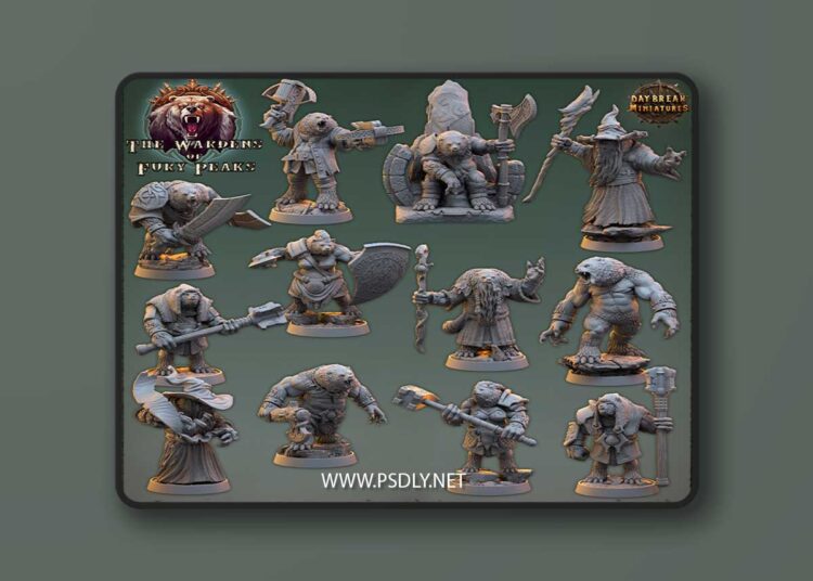Daybreak Miniatures – The Wardens of Fury Peaks – 3D Print Model 1 Daybreak Miniatures – The Wardens of Fury Peaks – 3D Print Model