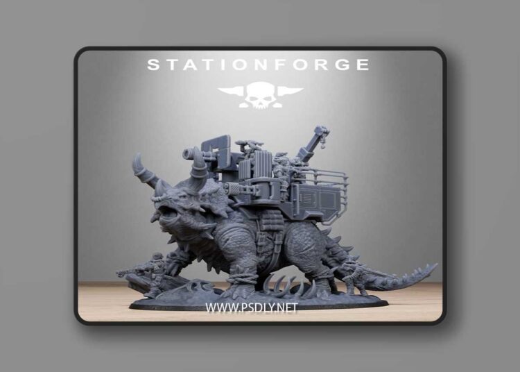 GrimGuard Jungle Fighters Triceratank – 3D Print Model 1 GrimGuard Jungle Fighters Triceratank – 3D Print Model