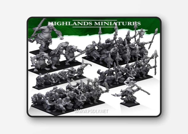 Highlands Miniatures – March 2024 Release – The Mountain Rage – 3D Print Model 1 Highlands Miniatures – March 2024 Release – The Mountain Rage – 3D Print Model