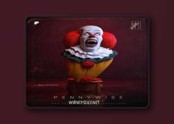 Julles Modelado – Pennywise 1990 bust – 3D Print Model STL