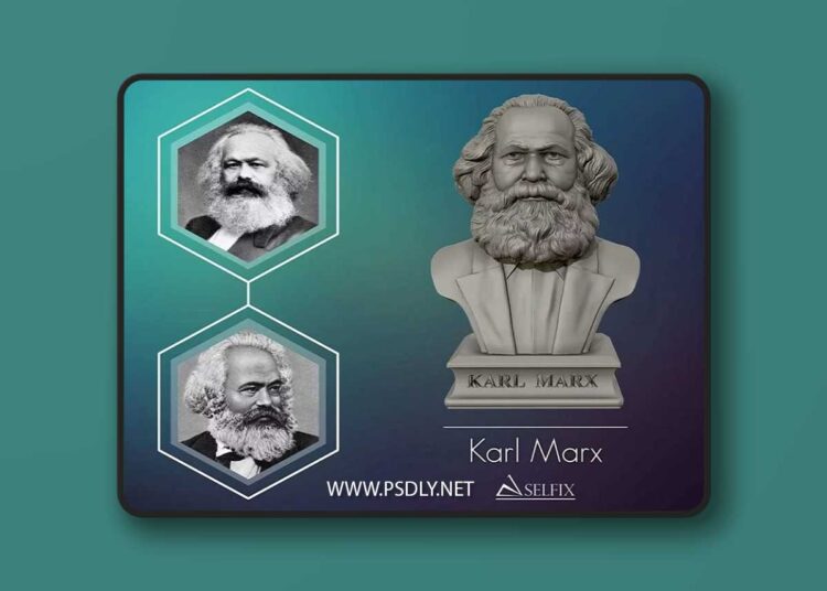 Karl Marx 3D printable sculpture 3D print model 1 Karl Marx 3D printable sculpture 3D print model