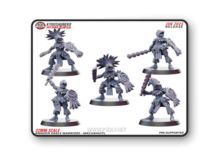 Kyoushuneko Miniatures – Eagle Warrior – 3D Print Model 1 Kyoushuneko Miniatures – Eagle Warrior – 3D Print Model