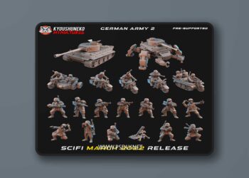 Kyoushuneko Miniatures – March 2022 Scifi Release – German Army 2 – 3D Print Model