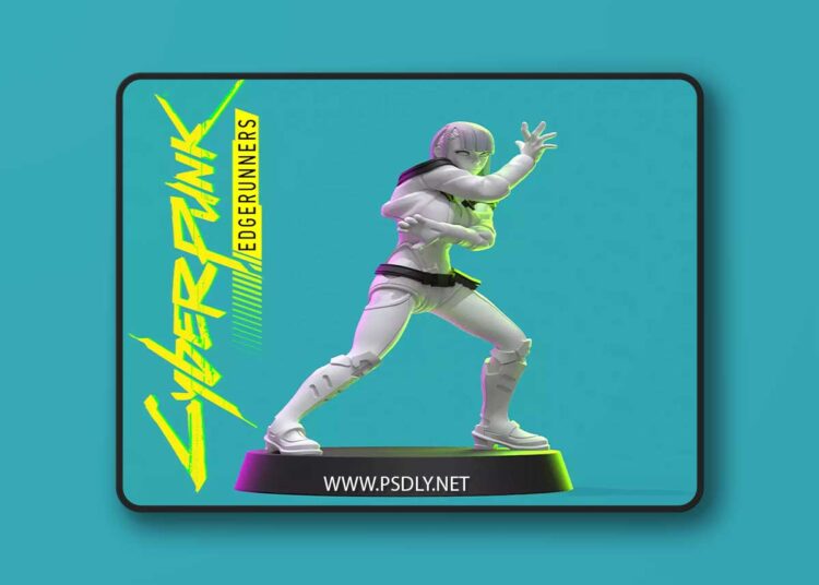 Lucy from Cyberpunk Edgerunners 28mm miniature 3D print Model 1 Lucy from Cyberpunk Edgerunners 28mm miniature 3D print Model