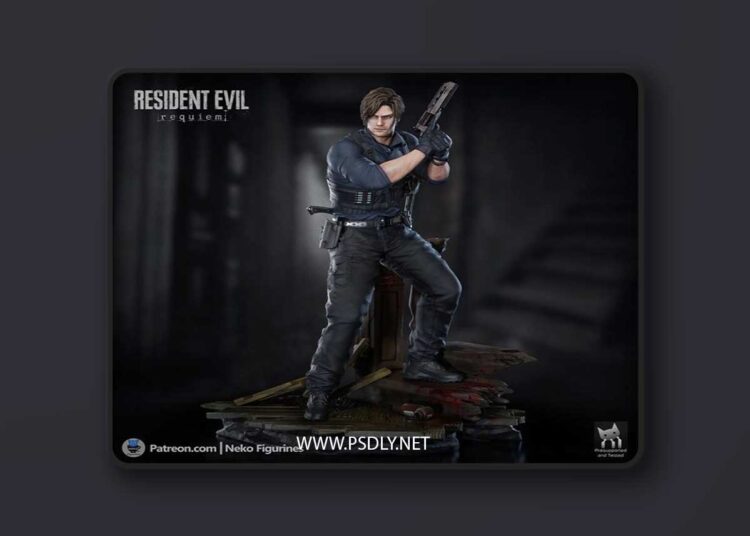 Neko Figurines – Leon Kennedy (Resident Evil Requiem) – 3D Print Model STL 1 Neko Figurines – Leon Kennedy Resident Evil Requiem – 3D Print Model STL