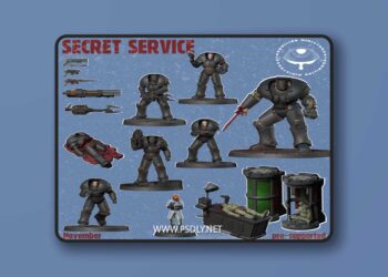 Vermilion Miniatures – Secret Service – 3D Print Model