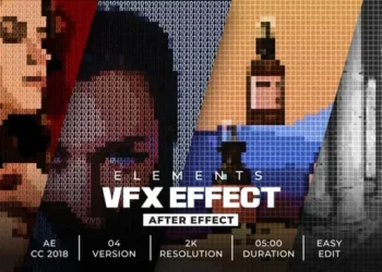 Videohive 8 Bit Number Grid Effects 62466480