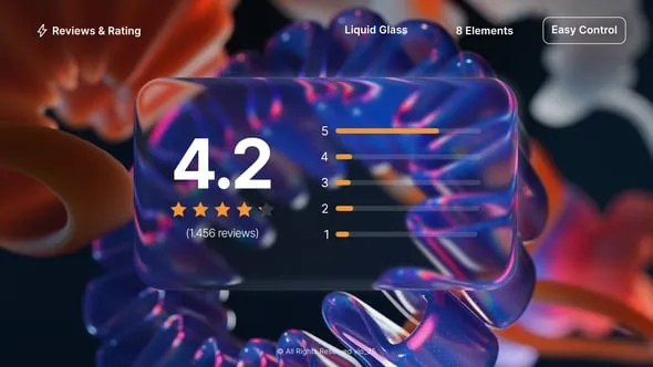 Videohive - Reviews & Rating Liquid Glass - 62283219 1 Videohive Reviews Rating Liquid Glass 62283219