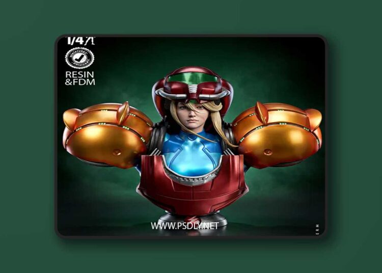Wicked – Samus Varia Suit Portarit Bust – 3D Print Model STL 1 Wicked – Samus Varia Suit Portarit Bust – 3D Print Model STL