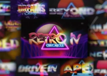 80s Retro Synthwave Neon Text Openers Pack 250 Cyberpunk VHS Nostalgia Title Animation Effects