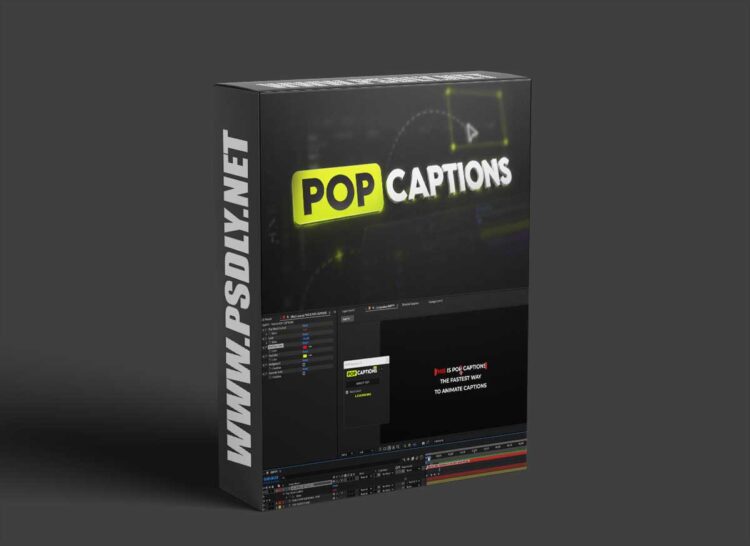 Aescripts - POP Captions v2.0.0 1 Aescripts POP Captions v2.0.0
