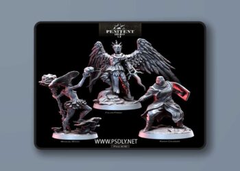 Bestiarum Miniatures – Be Not Afraid – Penitent Heroes Collection – 3D Print Model