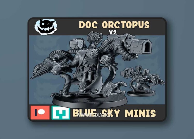 Blue Sky Minis – Doc OrcTopus V2 – 3D Print Model 1 Blue Sky Minis – Doc OrcTopus V2 – 3D Print Model