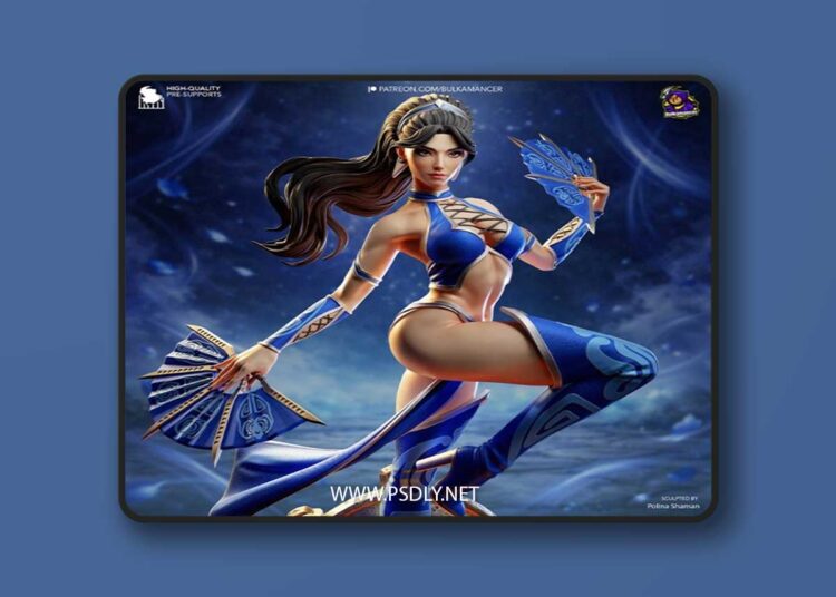 Bulkamancer Sculpts – Kitana (Mortal Kombat) – 3D Print Model STL 1 Bulkamancer Sculpts – Kitana Mortal Kombat – 3D Print Model STL