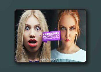 Caricature Painting Fx Action for Photoshop