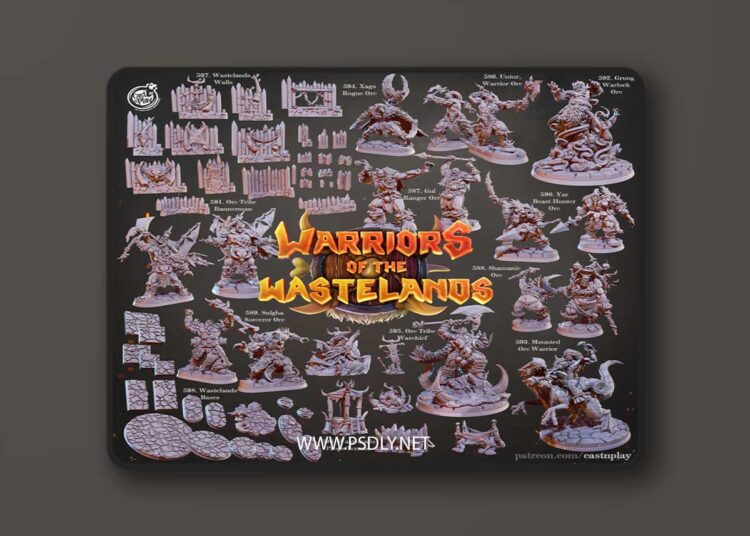 Cast n Play – Warriors of the Wastelands – 3D Print Miniatures Bundle 1 Cast n Play – Warriors of the Wastelands – 3D Print Miniatures Bundle