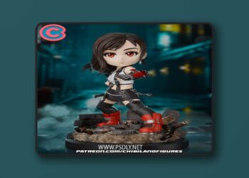 Chibi Land Figures – Tifa Chibi – 3D Print Model STL