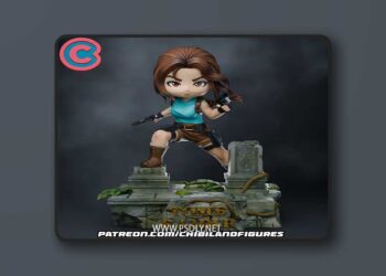Chibi Land Figures – Tomb Raider – Lara Croft – 3D Print Model STL