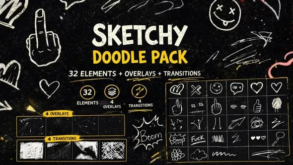 Videohive - Doodle Hand Drawn Toolkit - 62687746 1 Doodle Hand Drawn Toolkit