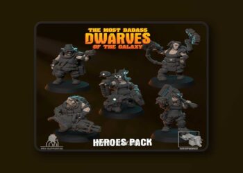DropMiniz – Sci Fi Dwarf Heroes Pack – 3D Print Model