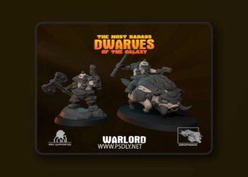 DropMiniz – Sci Fi Dwarf Warlord – 3D Print Model