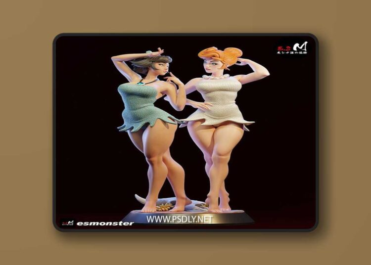 E.S Monster – Betty Rubble & Wilma P2 – 3D Print Model STL 1 E.S Monster – Betty Rubble Wilma P2 – 3D Print Model STL