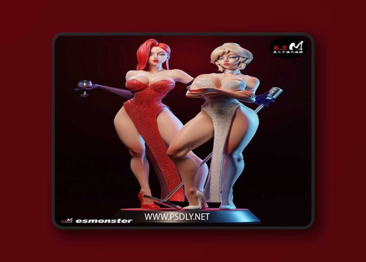 E.S Monster – Jessica Rabbit & Holly Would – 3D Print Model STL 1 E.S Monster – Jessica Rabbit Holly Would – 3D Print Model STL