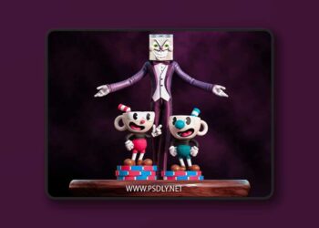 Fanart Cuphead Mugman and Kingdice – Diorama 3D Print Model