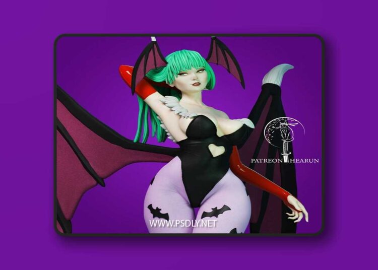 Hearun – Morrigan Aensland SFW – 3D Print Model STL 1 Hearun – Morrigan Aensland SFW – 3D Print Model STL