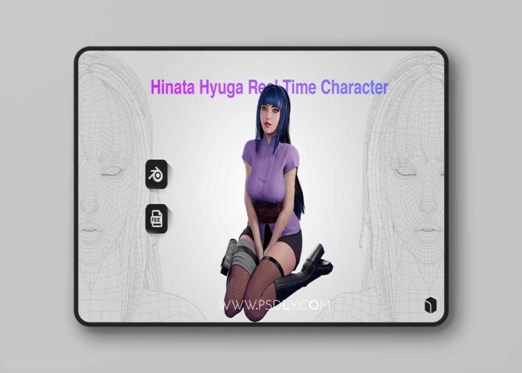 Hinata Hyuga - Game Ready 3D model 1 Hinata Hyuga - Game Ready 3D model