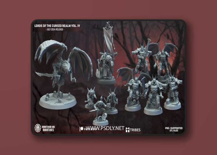 Immaterium God Miniatures – Lords of the Cursed Realm Vol. IV – 3D Print Model 1 Immaterium God Miniatures – Lords of the Cursed Realm Vol. IV – 3D Print Model