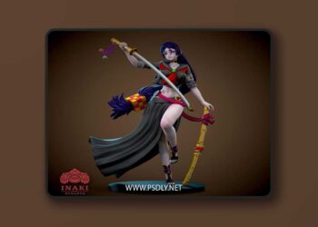 Inaki Sculpts – Minomoto No Raikou – 3D Print Model STL