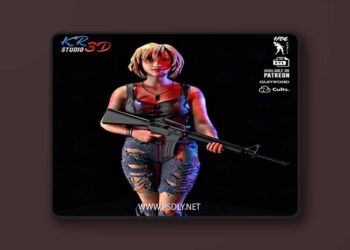 KR3D Studio – Aya Brea The 3rd Birthday – 3D Print Model STL