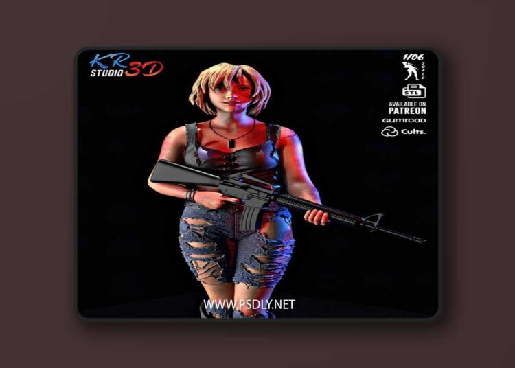 KR3D Studio – Aya Brea (The 3rd Birthday) – 3D Print Model STL 1 KR3D Studio – Aya Brea The 3rd Birthday – 3D Print Model STL