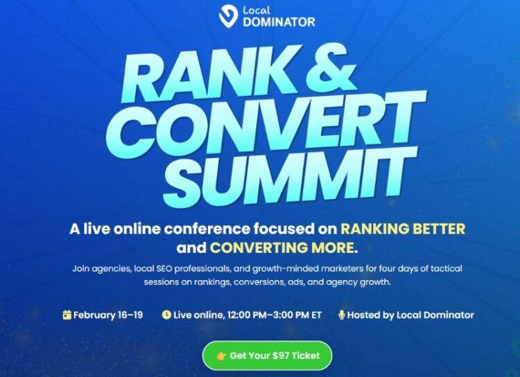 Local Dominator – Rank & Convert Summit 2026 1 Local Dominator – Rank & Convert Summit 2026