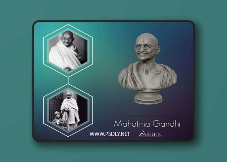 Mahatma Gandhi Indian political and public figure Bust 3D print Model 1 Mahatma Gandhi Indian political and public figure Bust 3D print Model