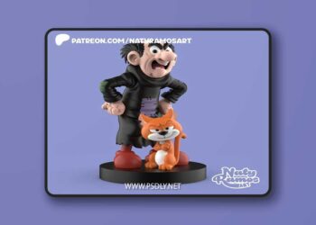 Naty Ramos Art – Gargamel and Azrael – 3D Print Model STL