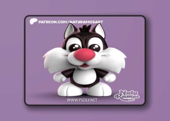 Naty Ramos Art – Sylvester Kawaii – 3D Print Model STL