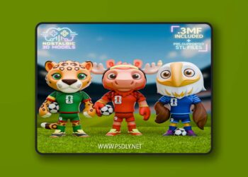 Nostalgic – FIFA World Cup Soccer Futbol Mascot – 3D Print Model