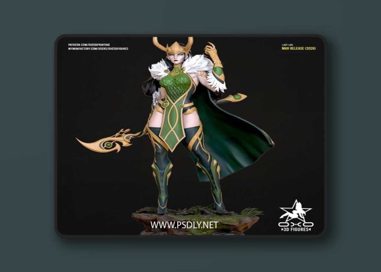 OXO3D Figures – Lady Loki Rivals – 3D Print Model STL 1 OXO3D Figures – Lady Loki Rivals – 3D Print Model STL