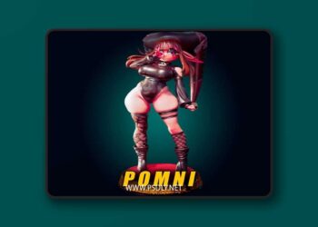 Officer Rhu – Pomni Goth Curvy Girl – 3D Print Model STL