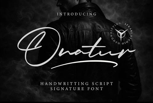 Onatur - Handwritten Signature Script Font 1 Onatur Handwritten Signature Script Font