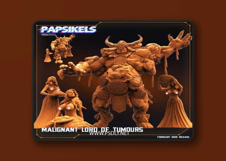 Papsikels Miniatures – Malignant Lord of Tumours – 3D Print Model STL 1 Papsikels Miniatures – Malignant Lord of Tumours – 3D Print Model STL