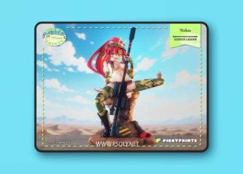 Pikky Prints – Gurren Lagann – Yoko Littner – 3D Print Model STL