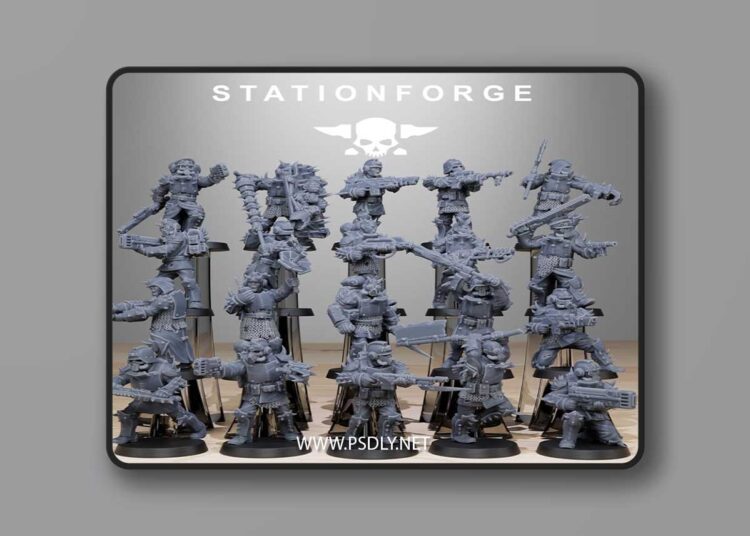 Station Forge – Corrupted Guard Infantry Builder Kit – 3D Print Model 1 Station Forge – Corrupted Guard Infantry Builder Kit – 3D Print Model