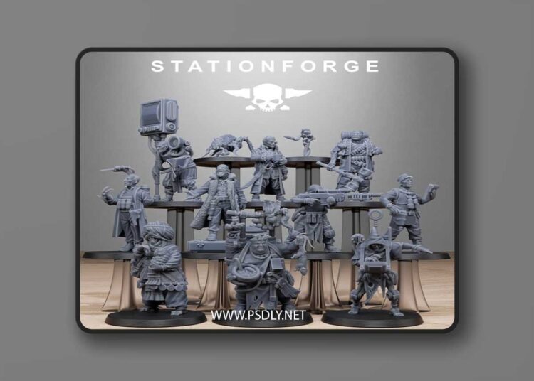 Station Forge – GrimCorp Scrap Operatives – 3D Print Model 1 Station Forge – GrimCorp Scrap Operatives – 3D Print Model