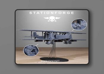 Station Forge – GrimGuard Iron Biplane – 3D Print Model