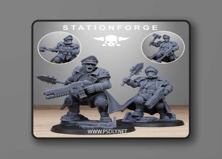 Station Forge – GrimGuard Lieutenant – 3D Print Model 1 Station Forge – GrimGuard Lieutenant – 3D Print Model