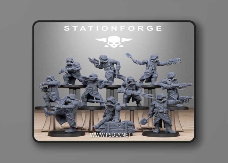 Station Forge – GrimGuard Shovel Trenches – 3D Print Model 1 Station Forge – GrimGuard Shovel Trenches – 3D Print Model